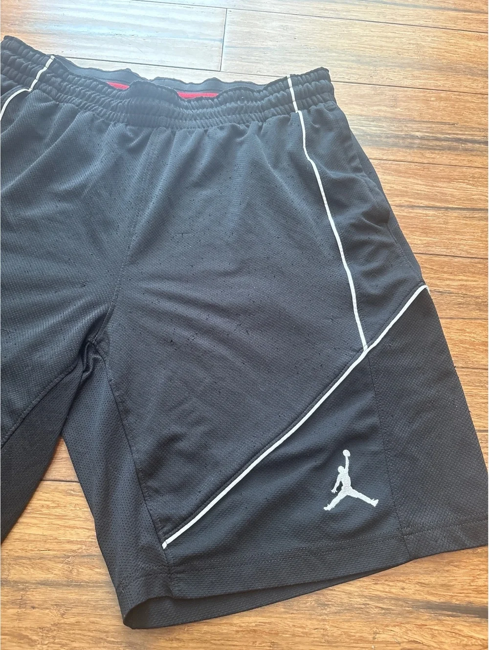 Nike Jordan Black Dri-FIT Mens Black Size Large Basketball Shorts Gym Athletic